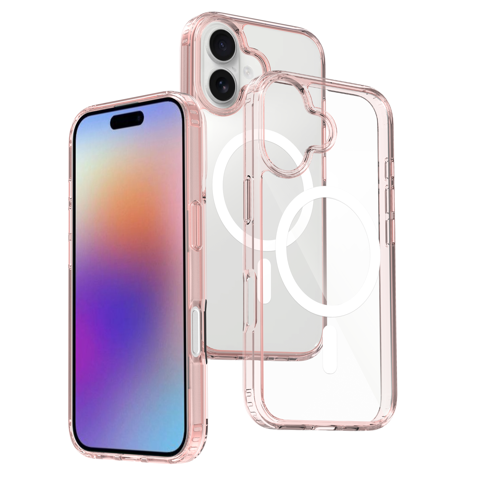 TPU+PC Clear Magnetic Case for iPhone 17 Pro Max - Side View